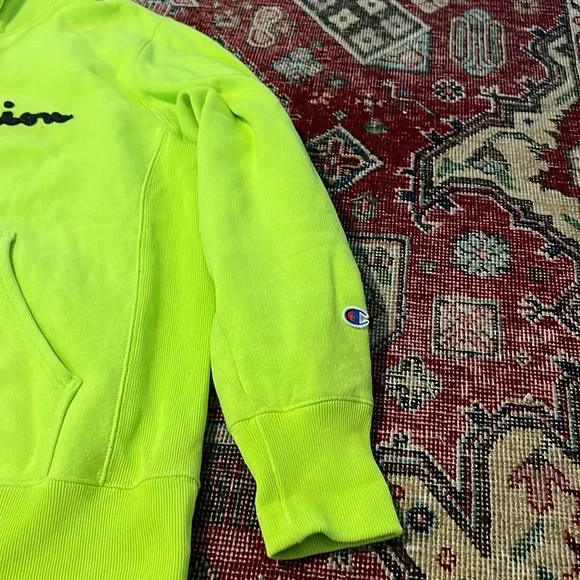 Champion Reverse Weave Hoodie, mens L, limited edition high vis - Picture 4 of 9